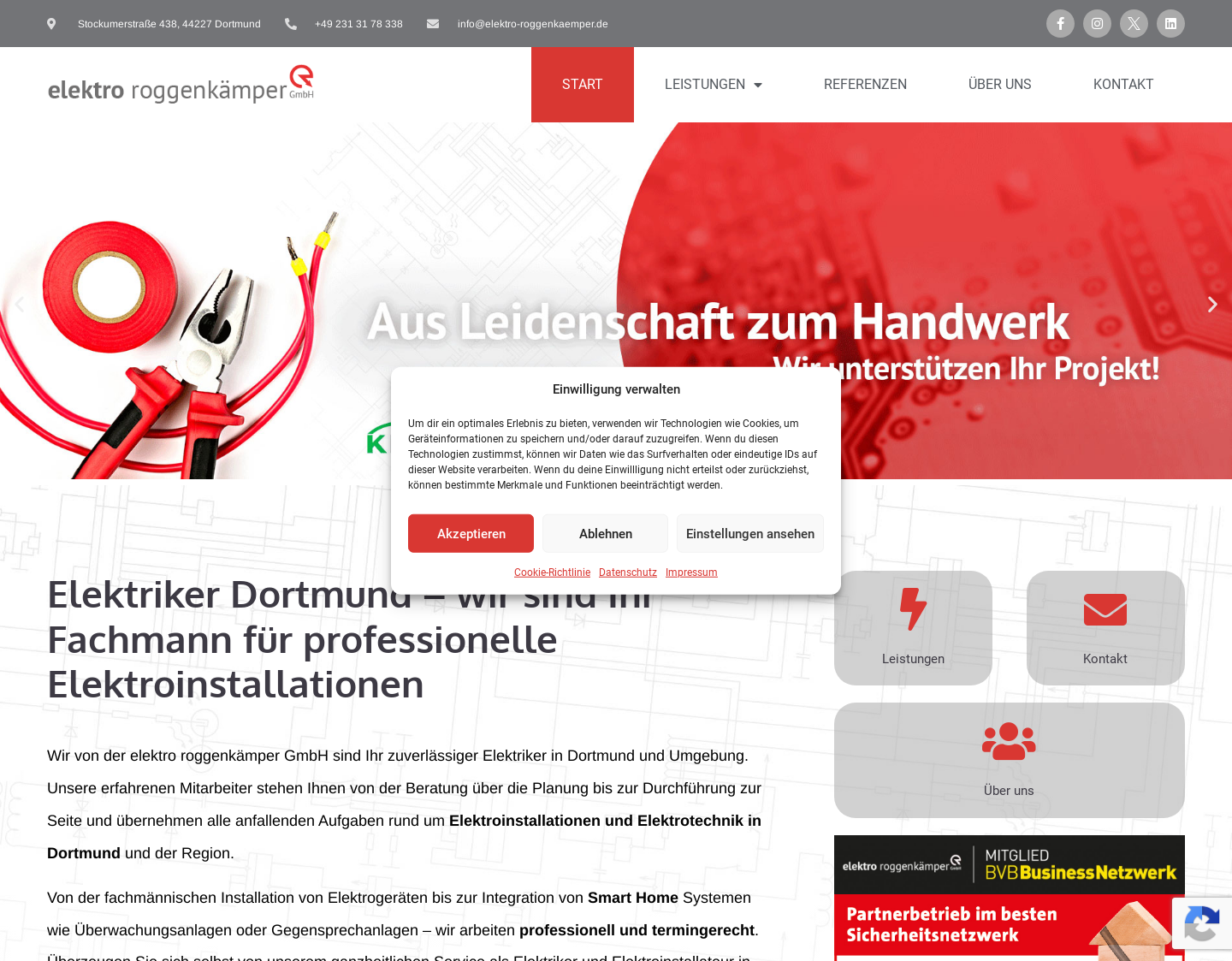 Aktuelle Website-Vorschau von elektro roggenkämper GmbH