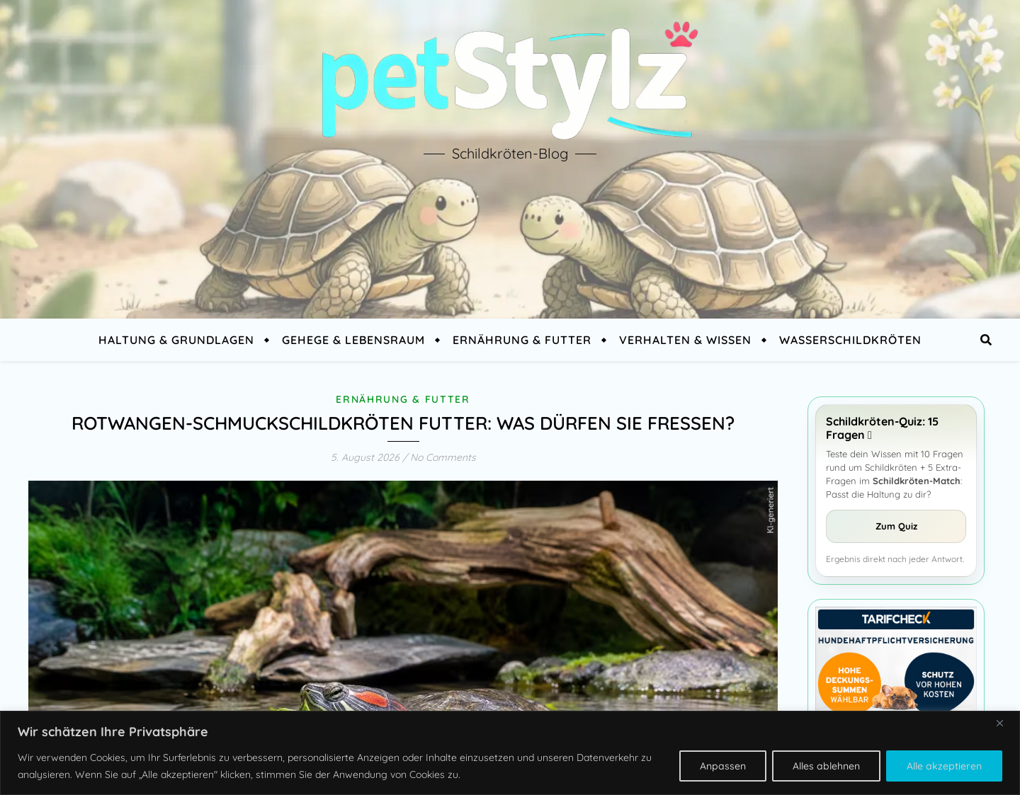 Aktuelle Website-Vorschau von petstylz