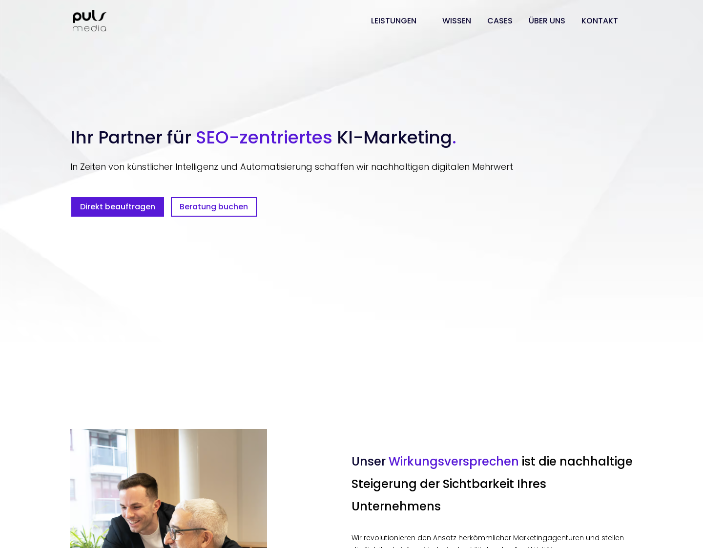 Aktuelle Website-Vorschau von PulsMedia-Group