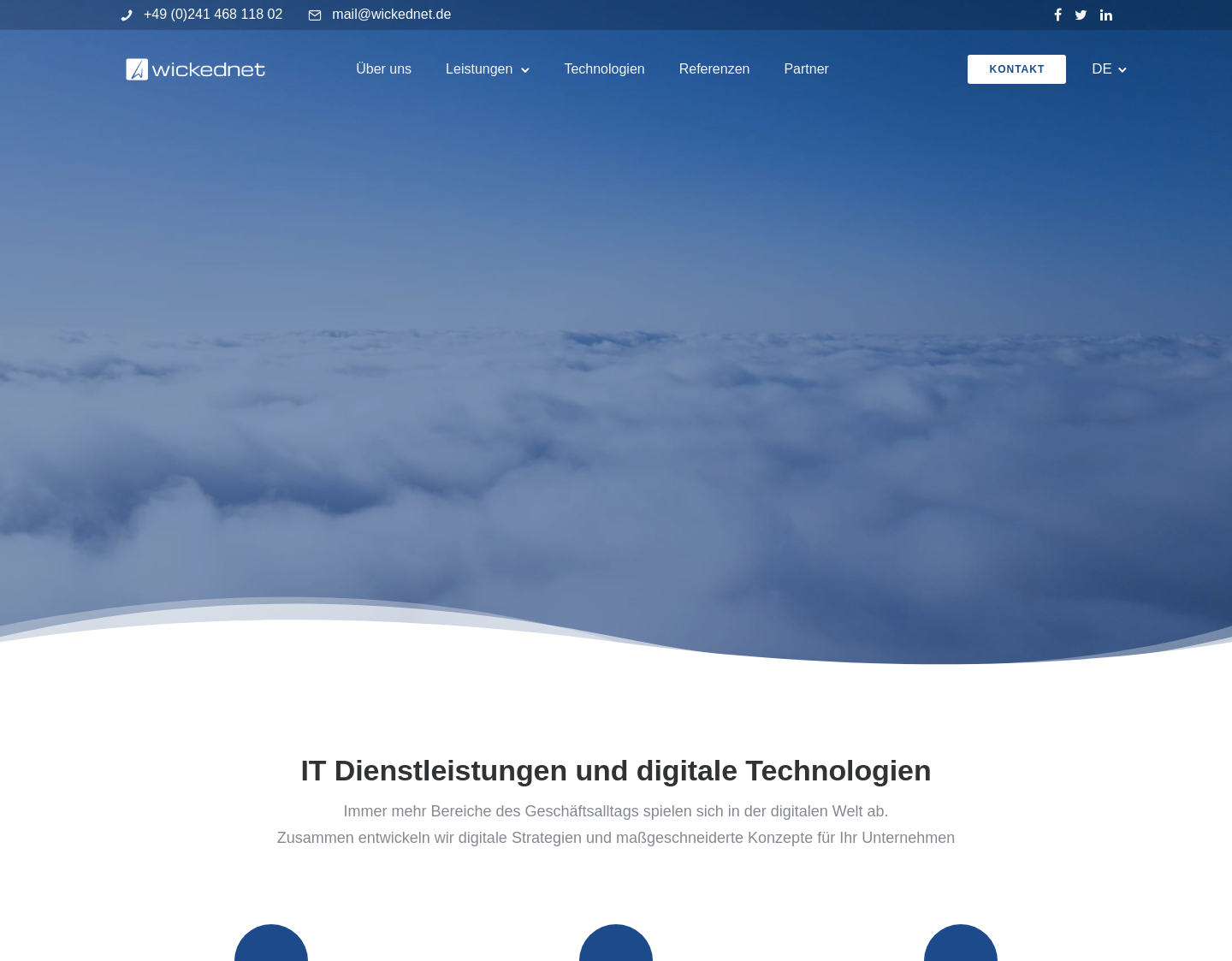 Aktuelle Website-Vorschau von Wickednet die Medienagentur