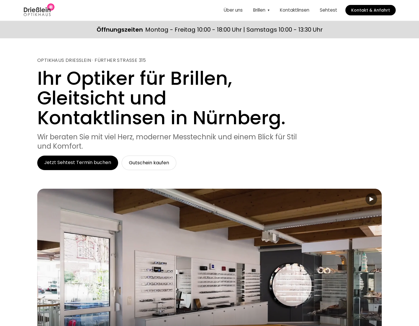 Aktuelle Website-Vorschau von Optikhaus Drießlein