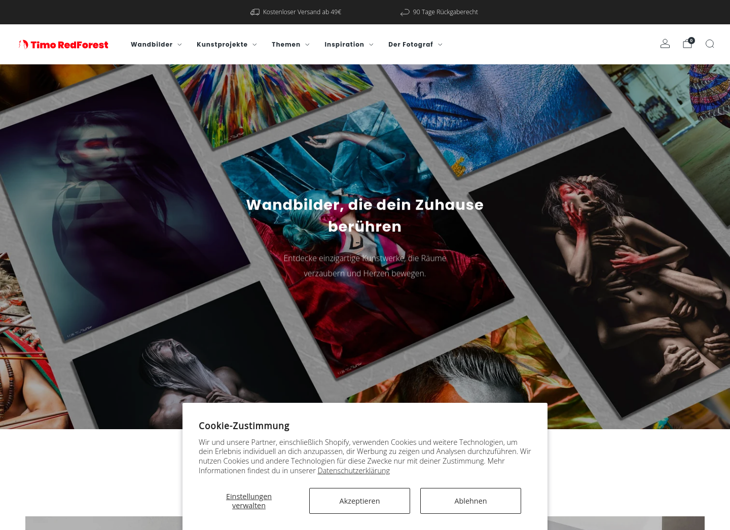 Aktuelle Website-Vorschau von TimoRedForest