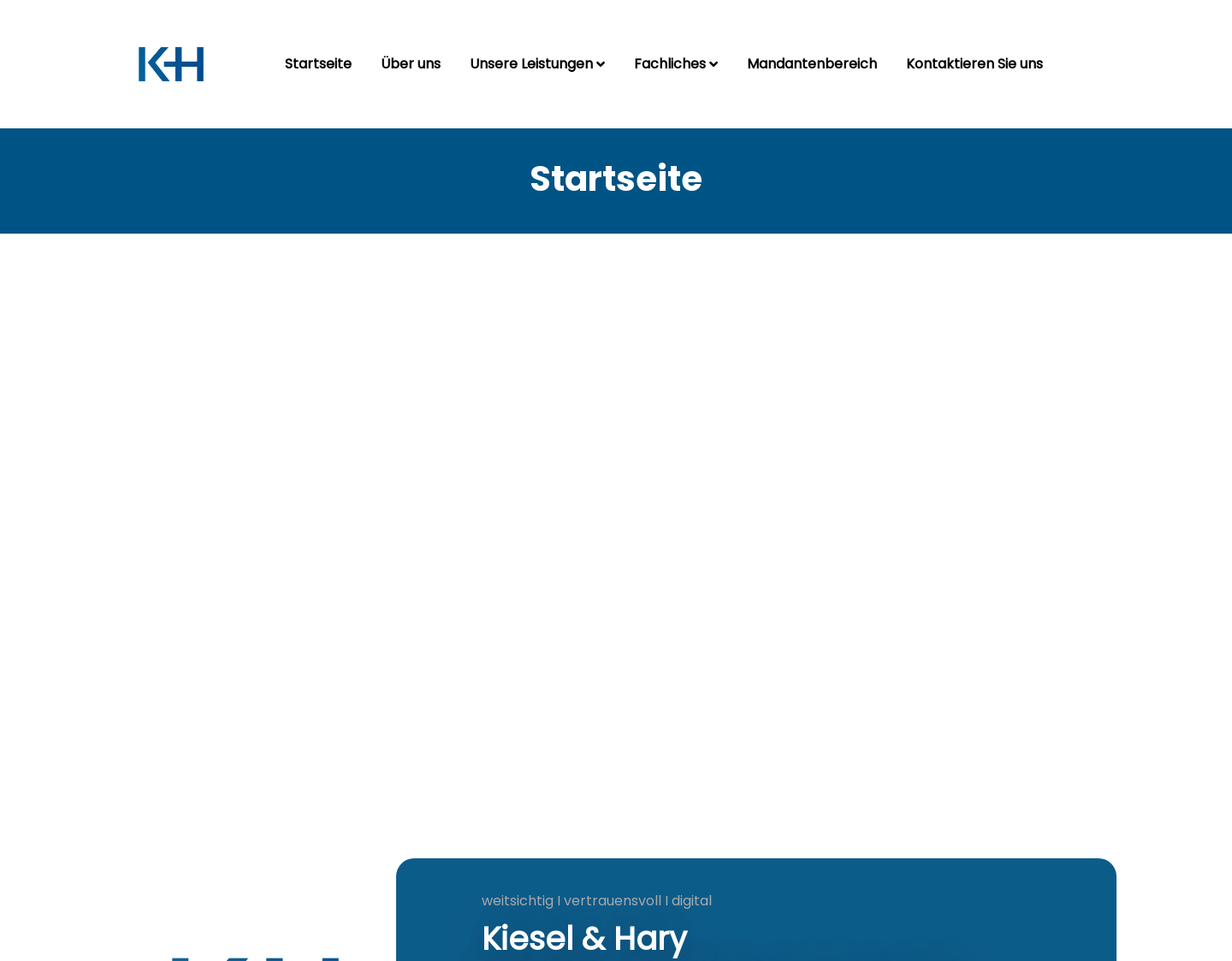 Aktuelle Website-Vorschau von Kiesel & Hary Steuerberater PartG mbB
