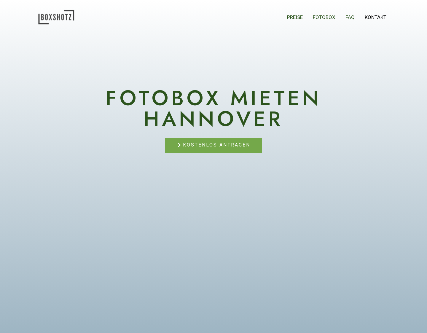 Aktuelle Website-Vorschau von Boxshotz: Fotobox-Vermietung rund um Hannover