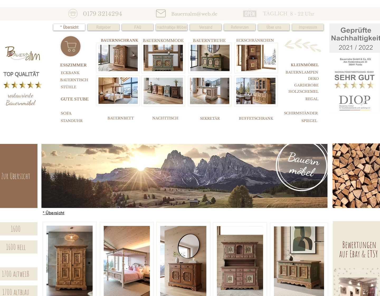 Aktuelle Website-Vorschau von Bauernalm GmbH & Co. KG