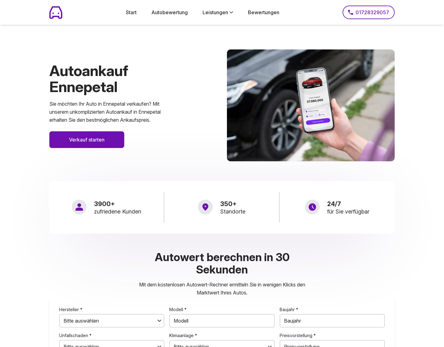 Aktuelle Website-Vorschau von Autoankauf Ennepetal