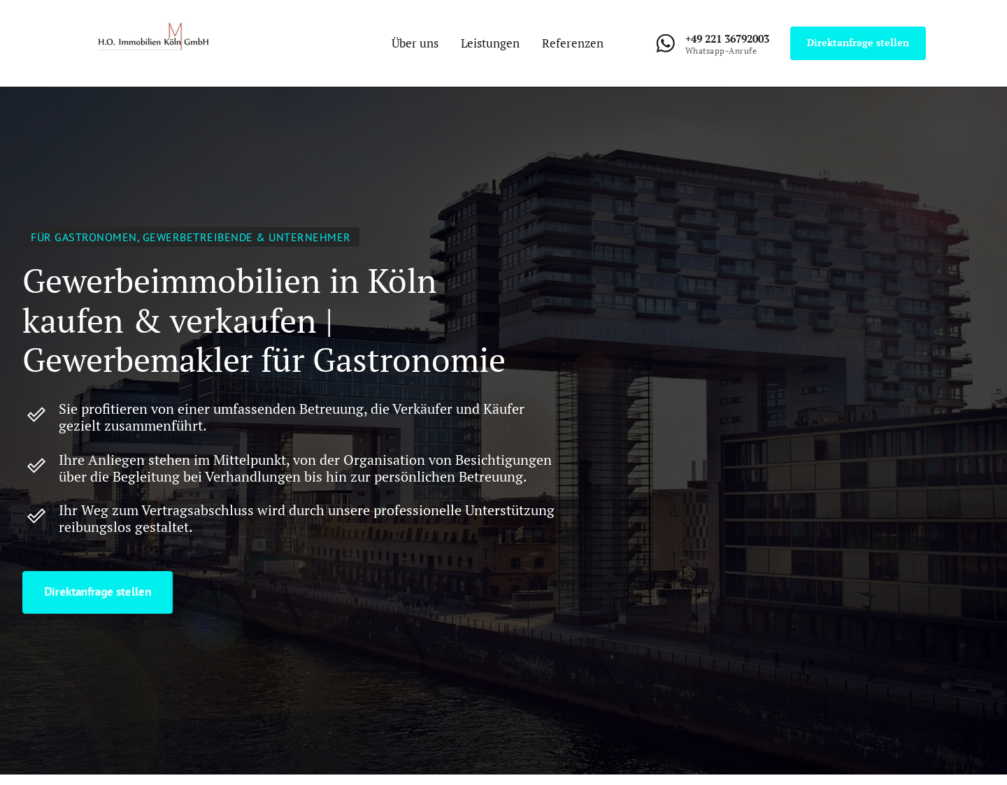 Aktuelle Website-Vorschau von H.O.Immobilien Köln GmbH