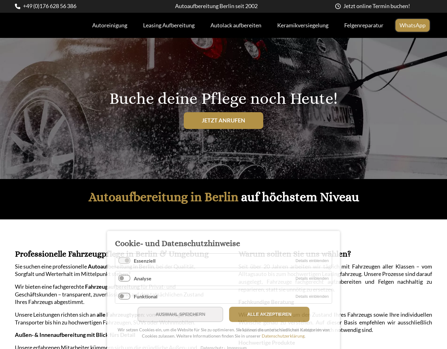 Aktuelle Website-Vorschau von F&F Fahrzeugpflege