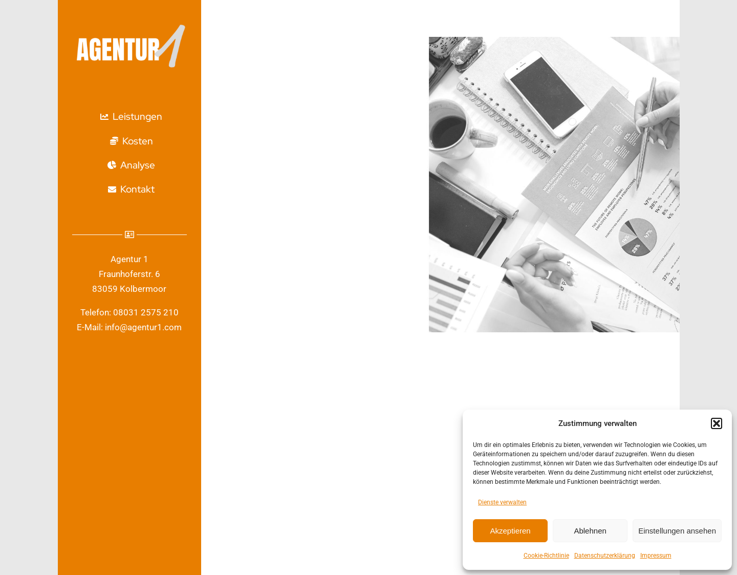 Aktuelle Website-Vorschau von Agentur1 - Online Marketing Agentur