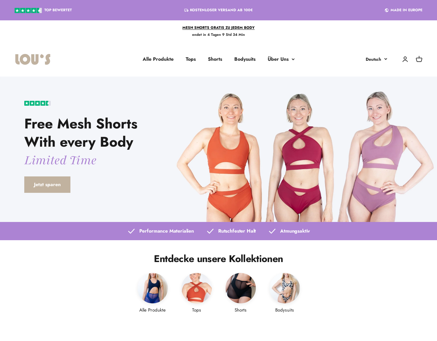 Aktuelle Website-Vorschau von Louspolewearstudios