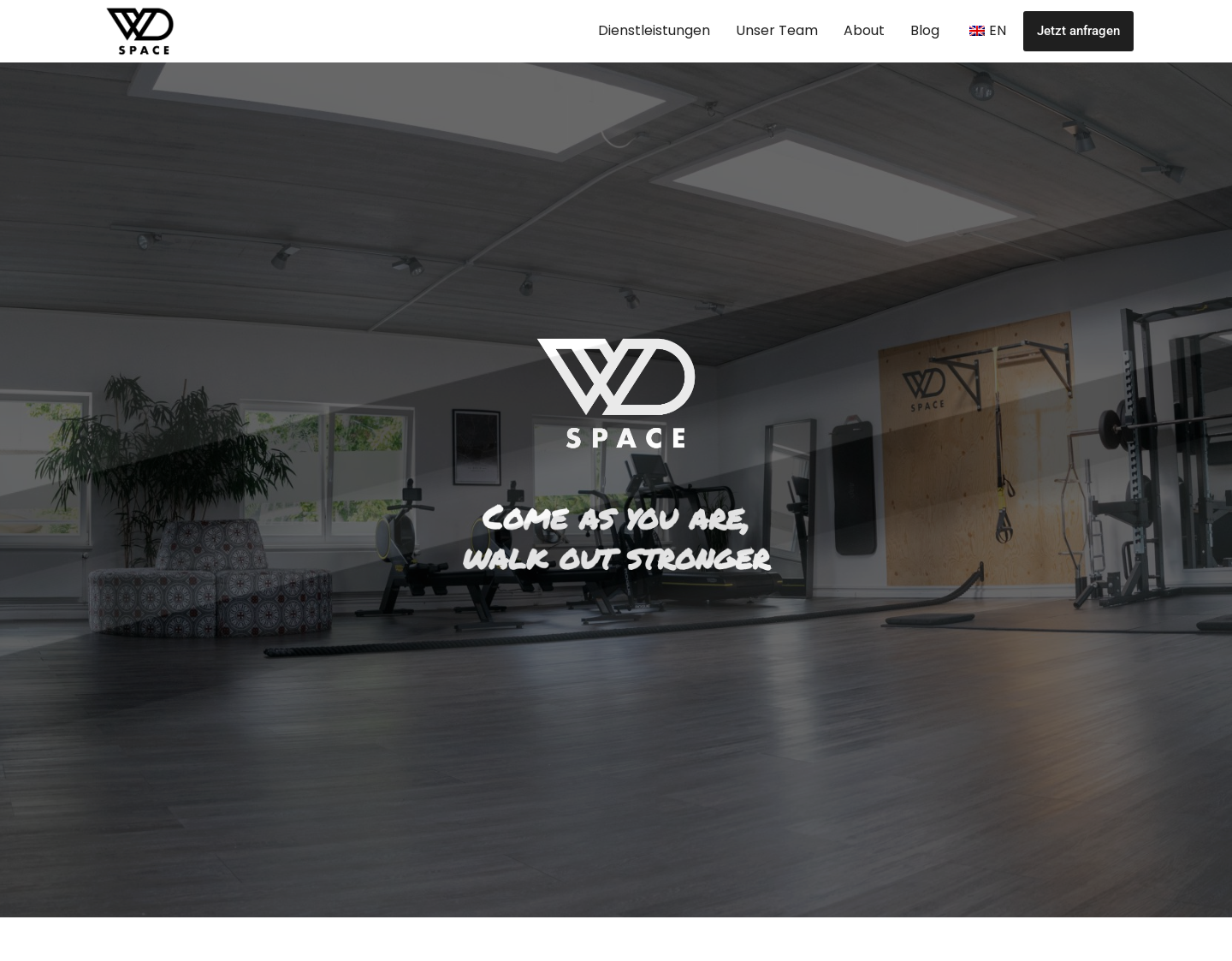 Aktuelle Website-Vorschau von WD Space - Personal Trainer Boutique Berlin