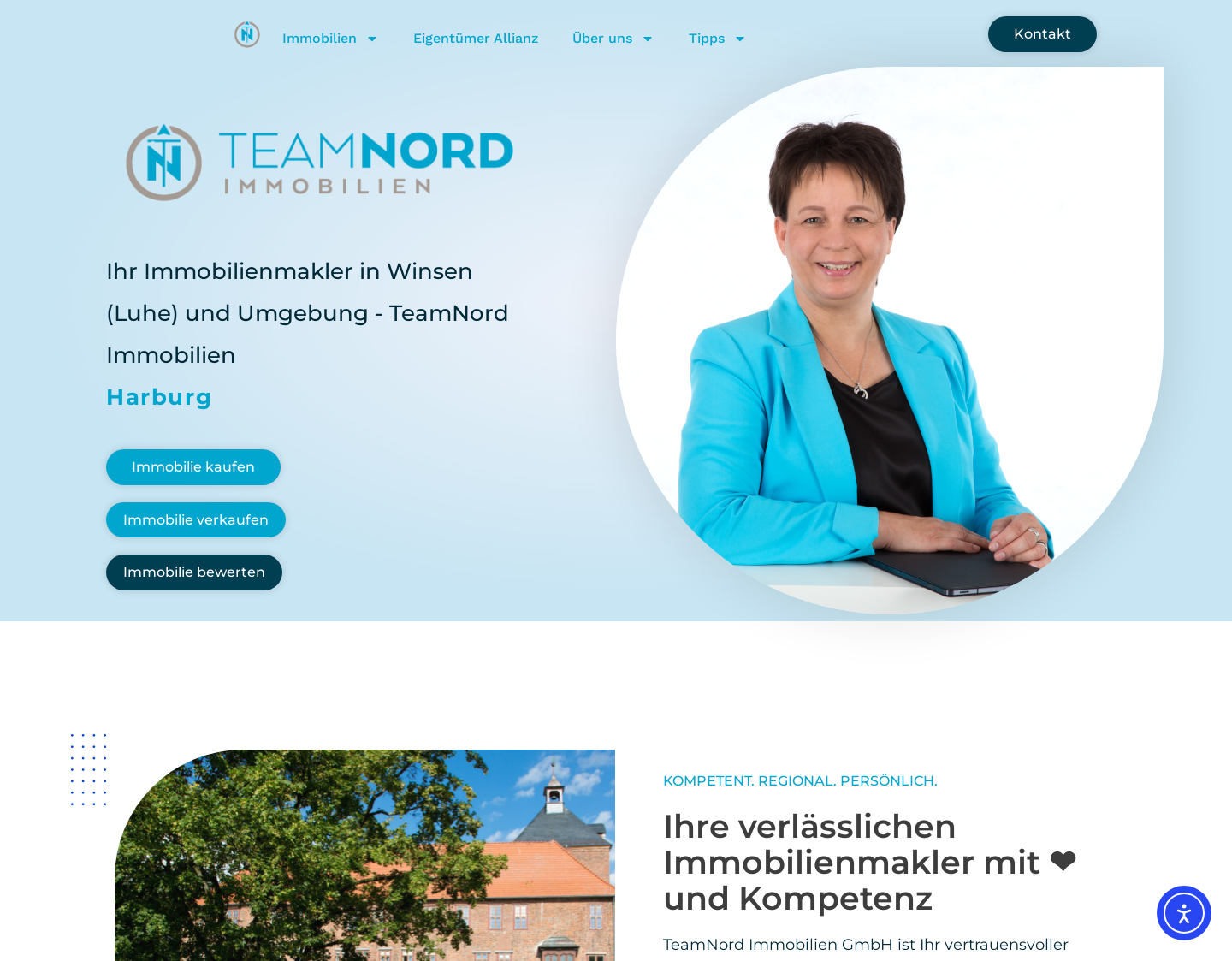 Aktuelle Website-Vorschau von TEAMNORD Immobilien GmbH