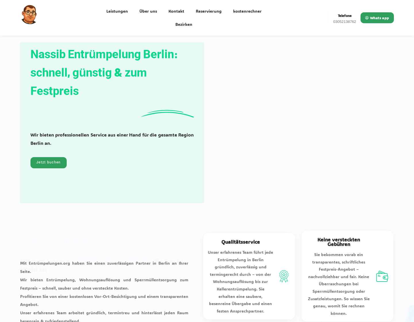 Aktuelle Website-Vorschau von Nassib Entrümpelung Berlin