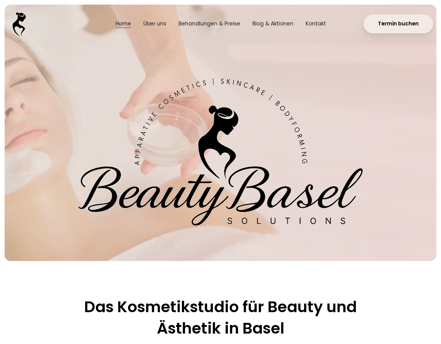 Aktuelle Website-Vorschau von Kosmetikstudio in Basel