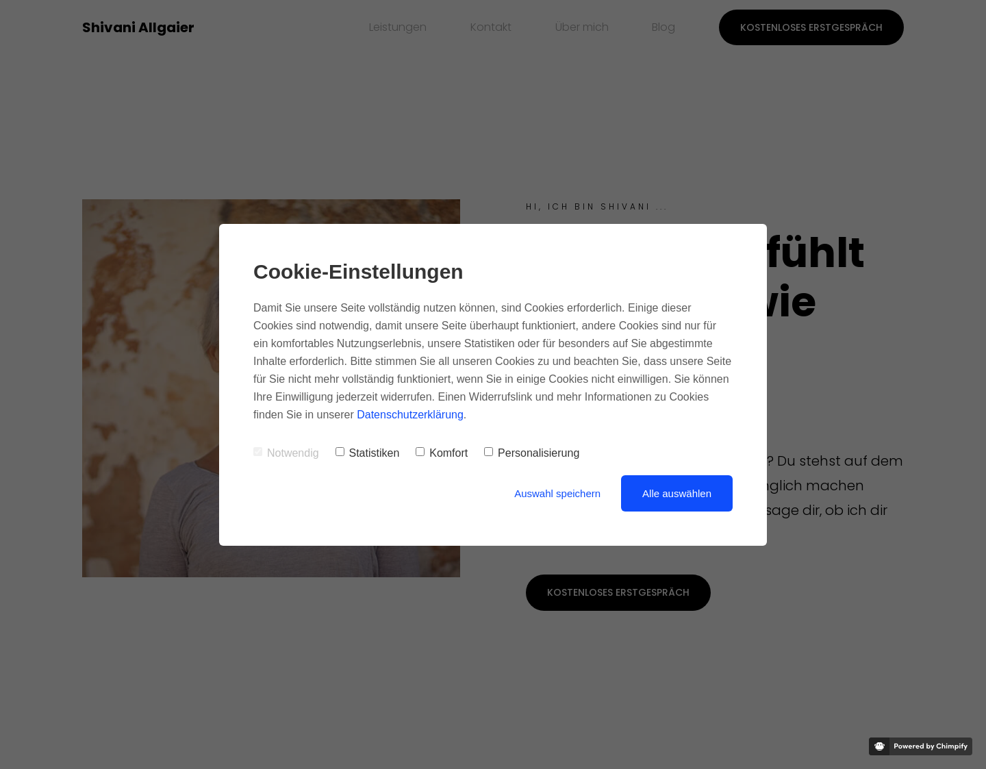 Aktuelle Website-Vorschau von Diplompsychologin Shivani Vogt