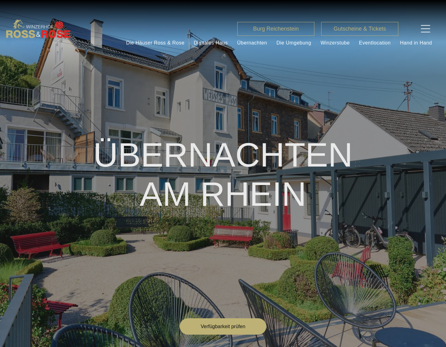 Aktuelle Website-Vorschau von Winzerhof Ross & Rose