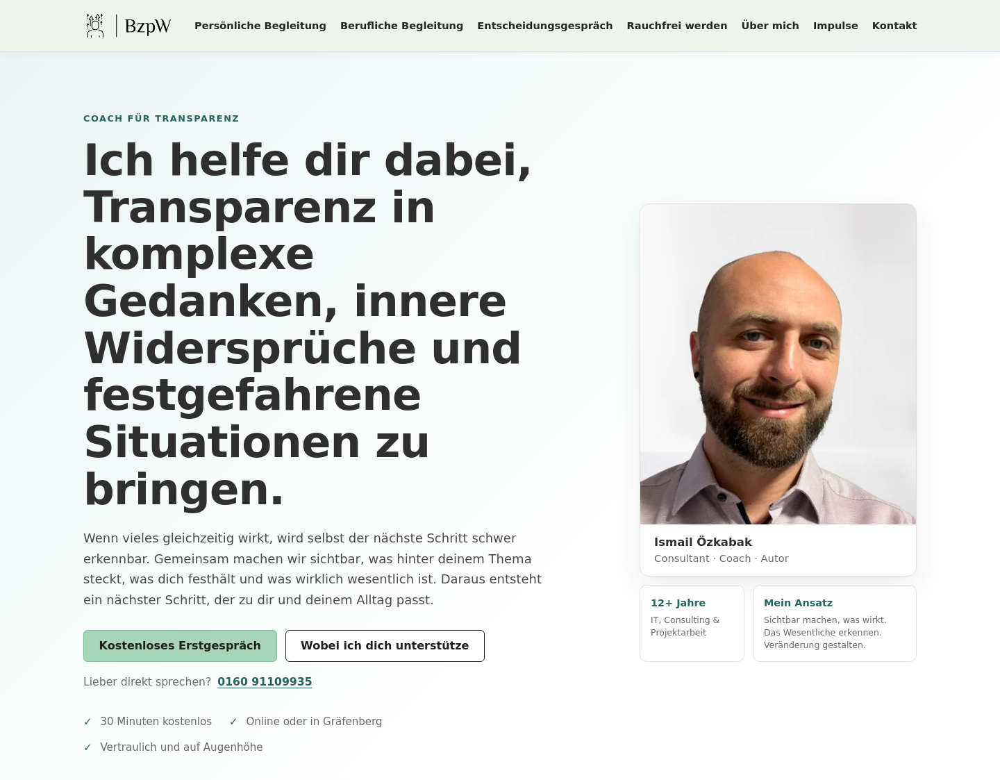 Aktuelle Website-Vorschau von Beratung zur persönlichen Weiterentwicklung