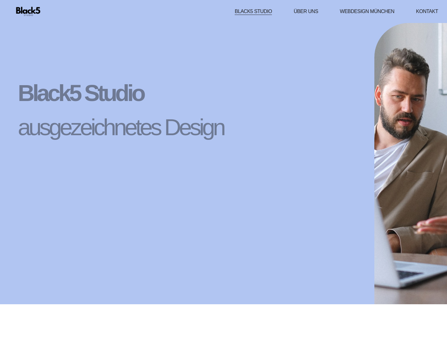 Aktuelle Website-Vorschau von Black5 Studio
