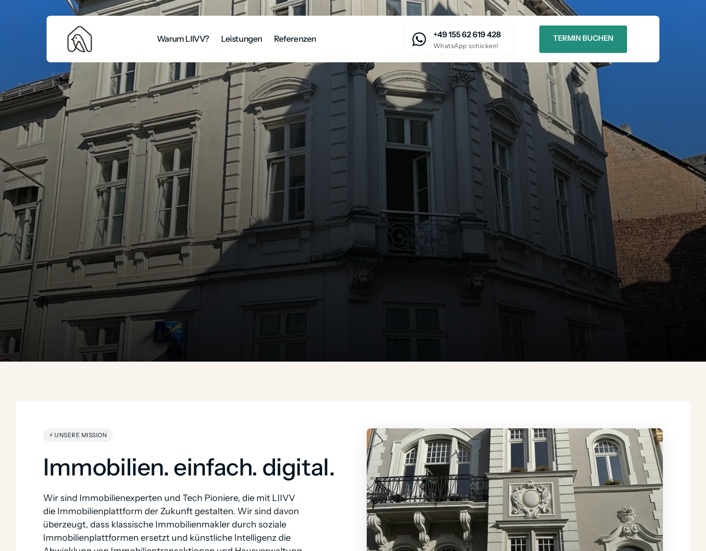 Aktuelle Website-Vorschau von Liivv Immobilien GmbH Trier