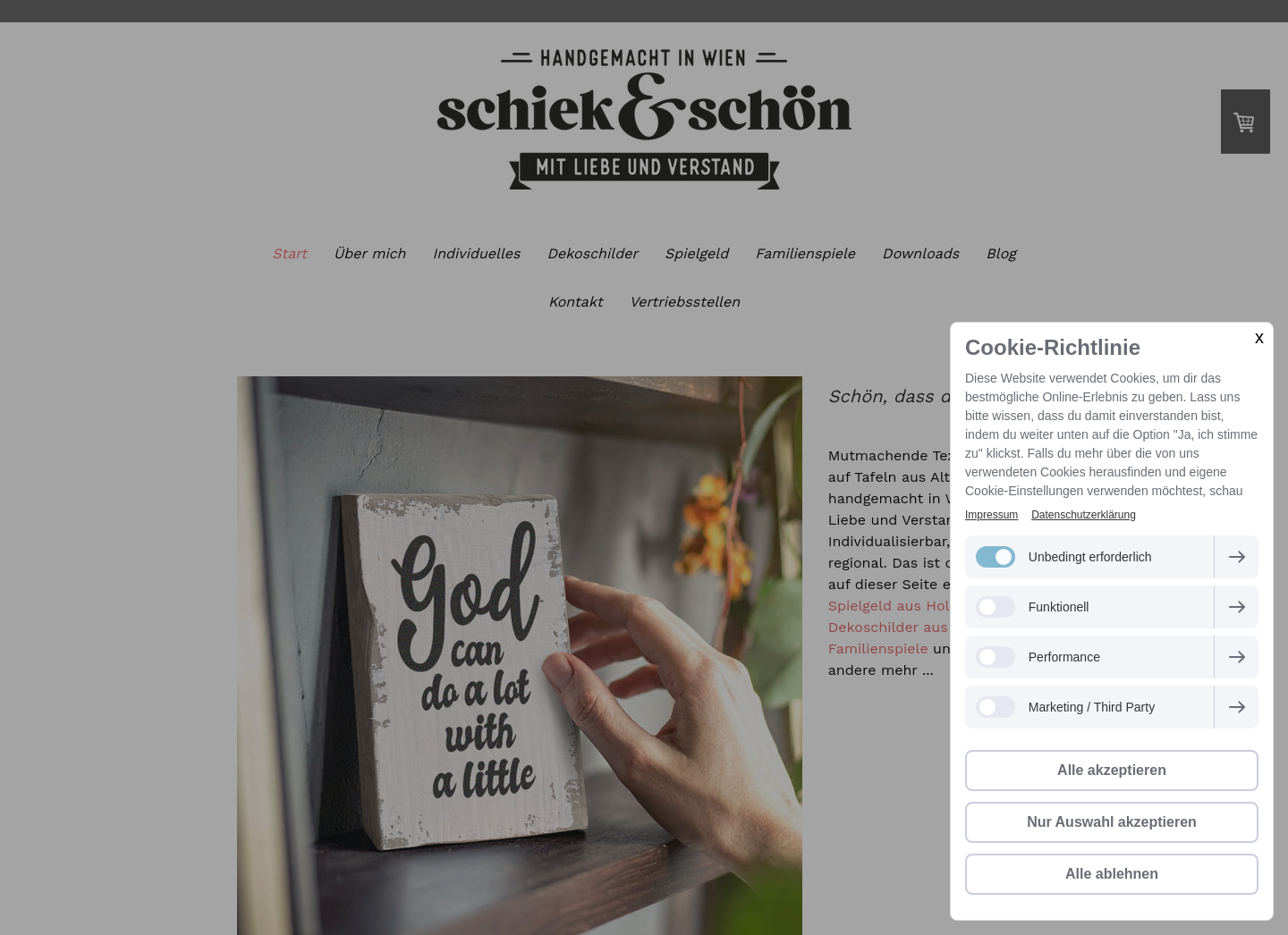 Aktuelle Website-Vorschau von Christliche Dekoschilder