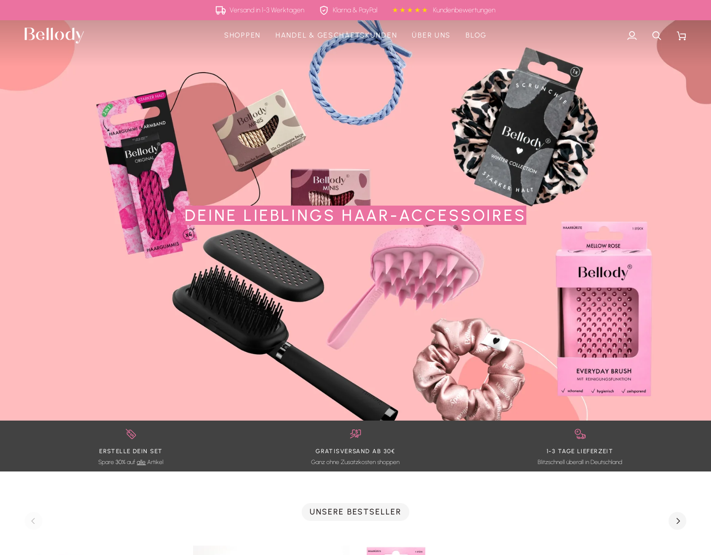 Aktuelle Website-Vorschau von Bellody GmbH