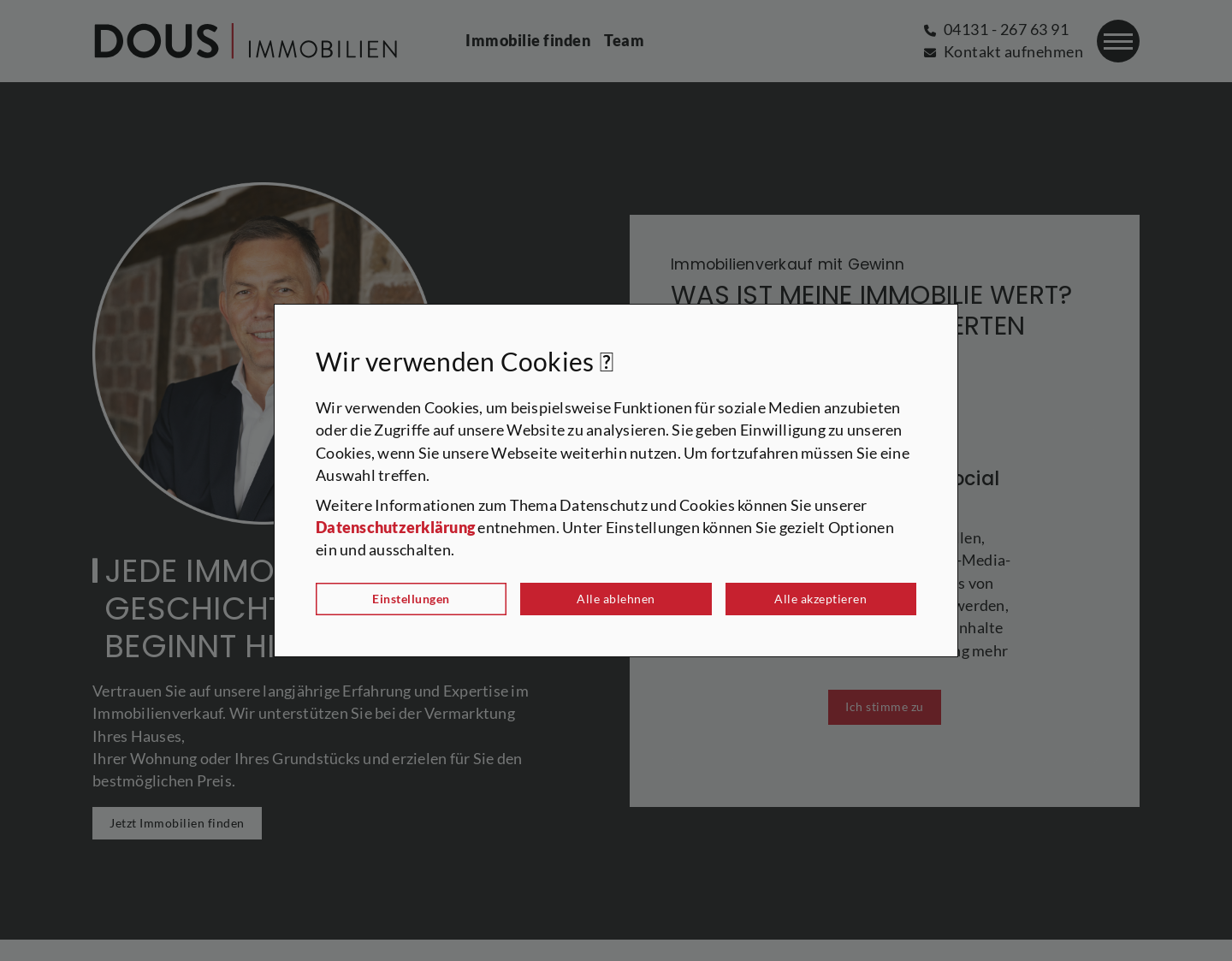 Aktuelle Website-Vorschau von Dous Immobilien GmbH | Immobilienmakler Lüneburg