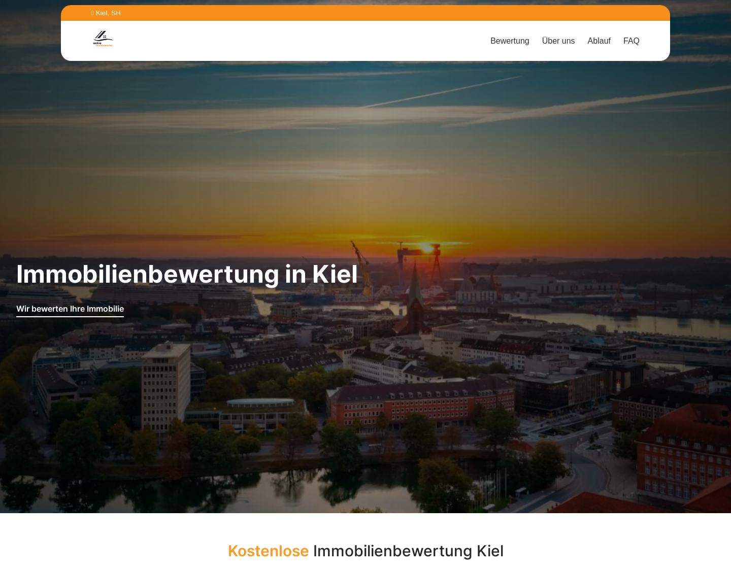 Aktuelle Website-Vorschau von Immobilienbewertung Kiel