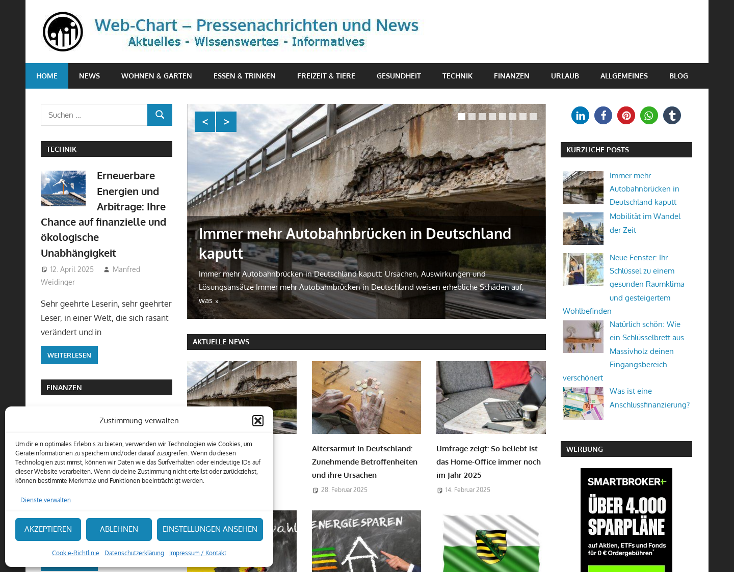 Aktuelle Website-Vorschau von Web-Chart - Pressenachrichten und News