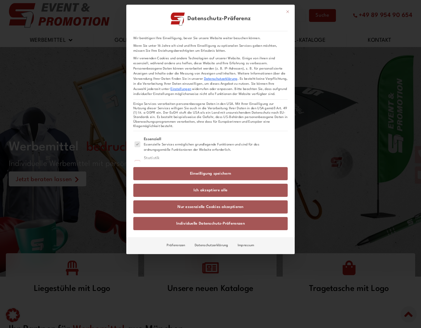 Aktuelle Website-Vorschau von S1 Event