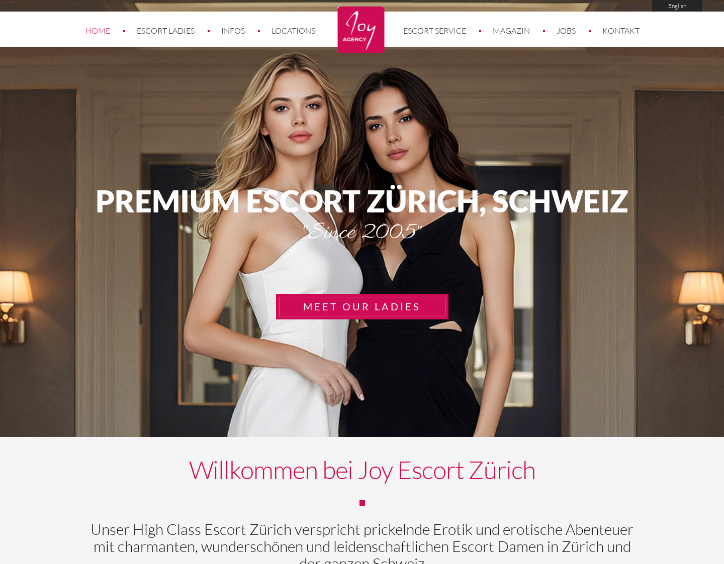 Aktuelle Website-Vorschau von Joy Escort