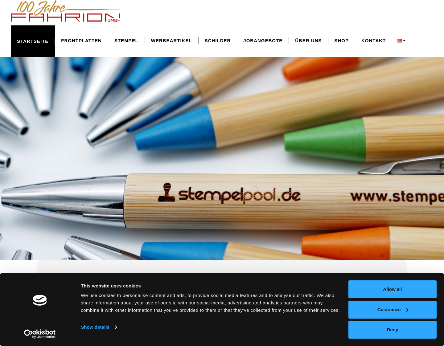 Aktuelle Website-Vorschau von Fahrion GmbH