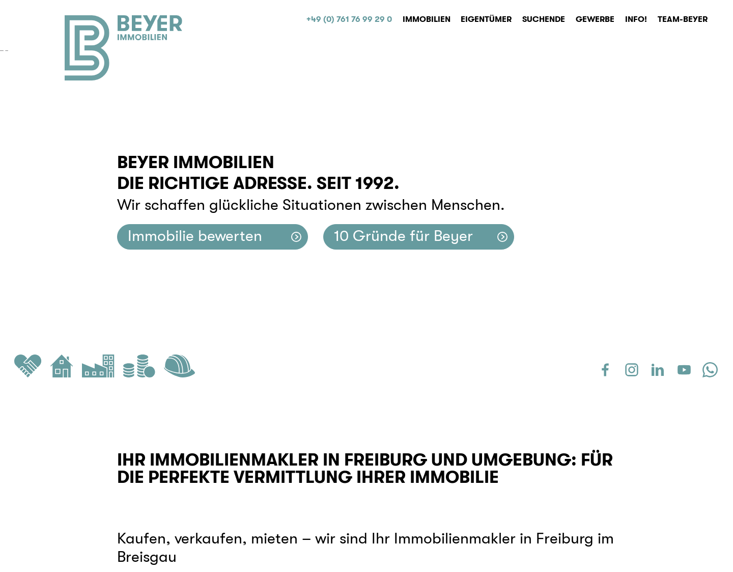 Aktuelle Website-Vorschau von Beyer Immobilien GmbH | Immobilienmakler Freiburg