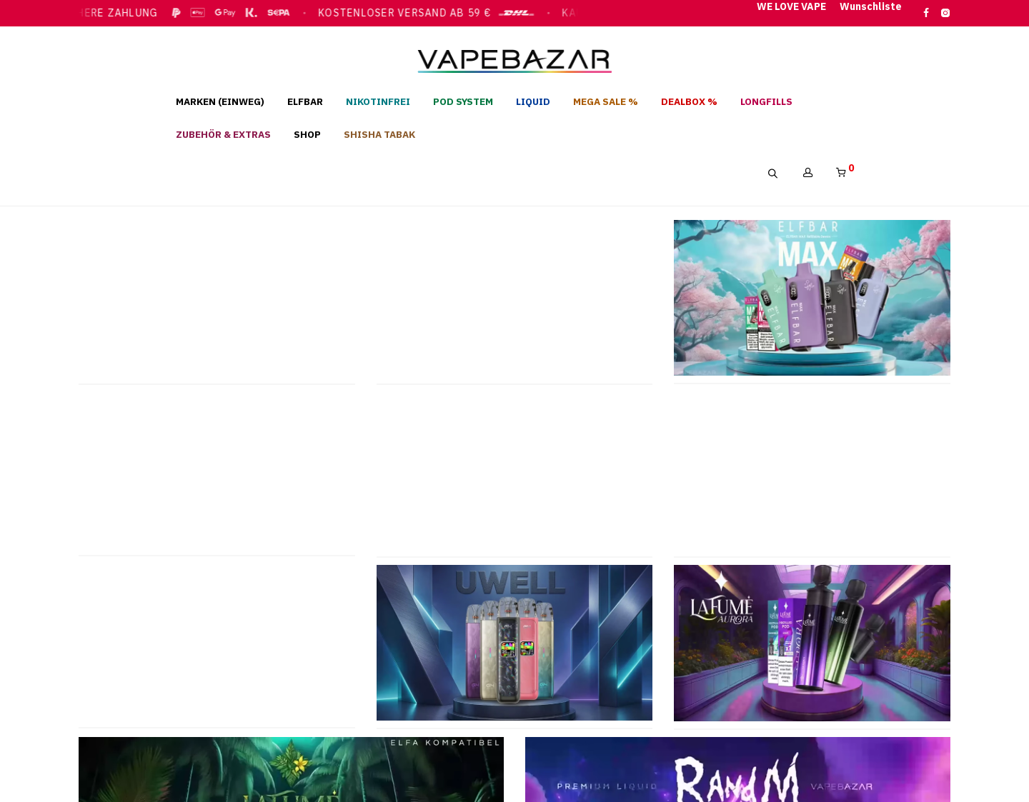 Aktuelle Website-Vorschau von VAPEBAZAR