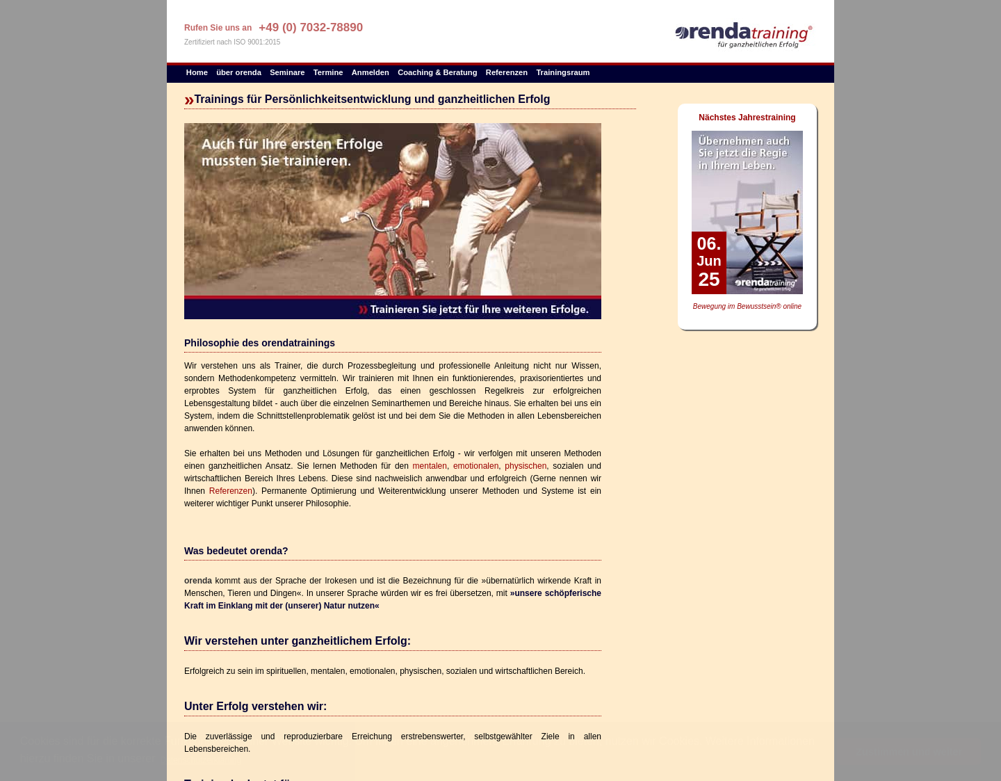 Aktuelle Website-Vorschau von Seminare für Persönlichkeitsentwicklung