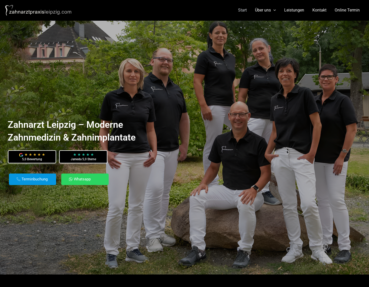 Aktuelle Website-Vorschau von Zahnarzt Thilo Grahneis für Leipzig und Umgebung