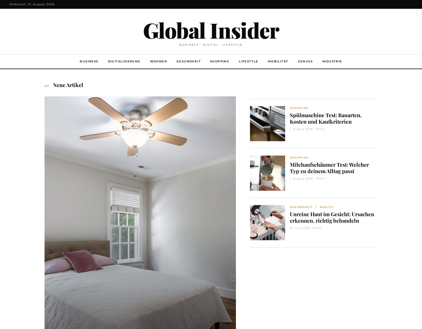 Aktuelle Website-Vorschau von Global Insider