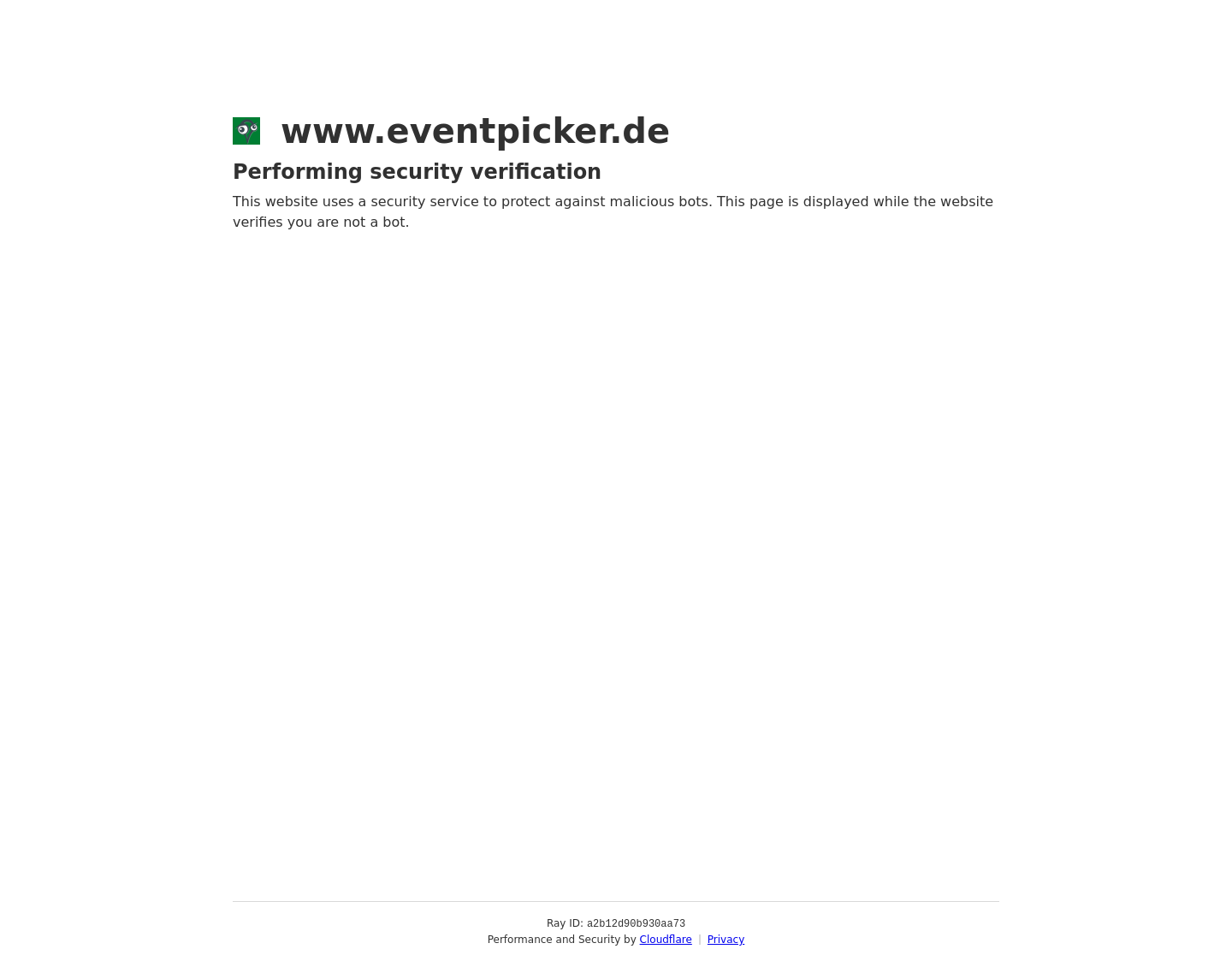 Aktuelle Website-Vorschau von Eventpicker