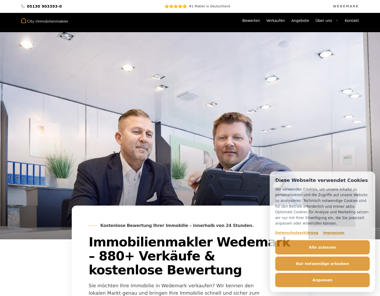 Aktuelle Website-Vorschau von CITY IMMOBILIENMAKLER WEDEMARK