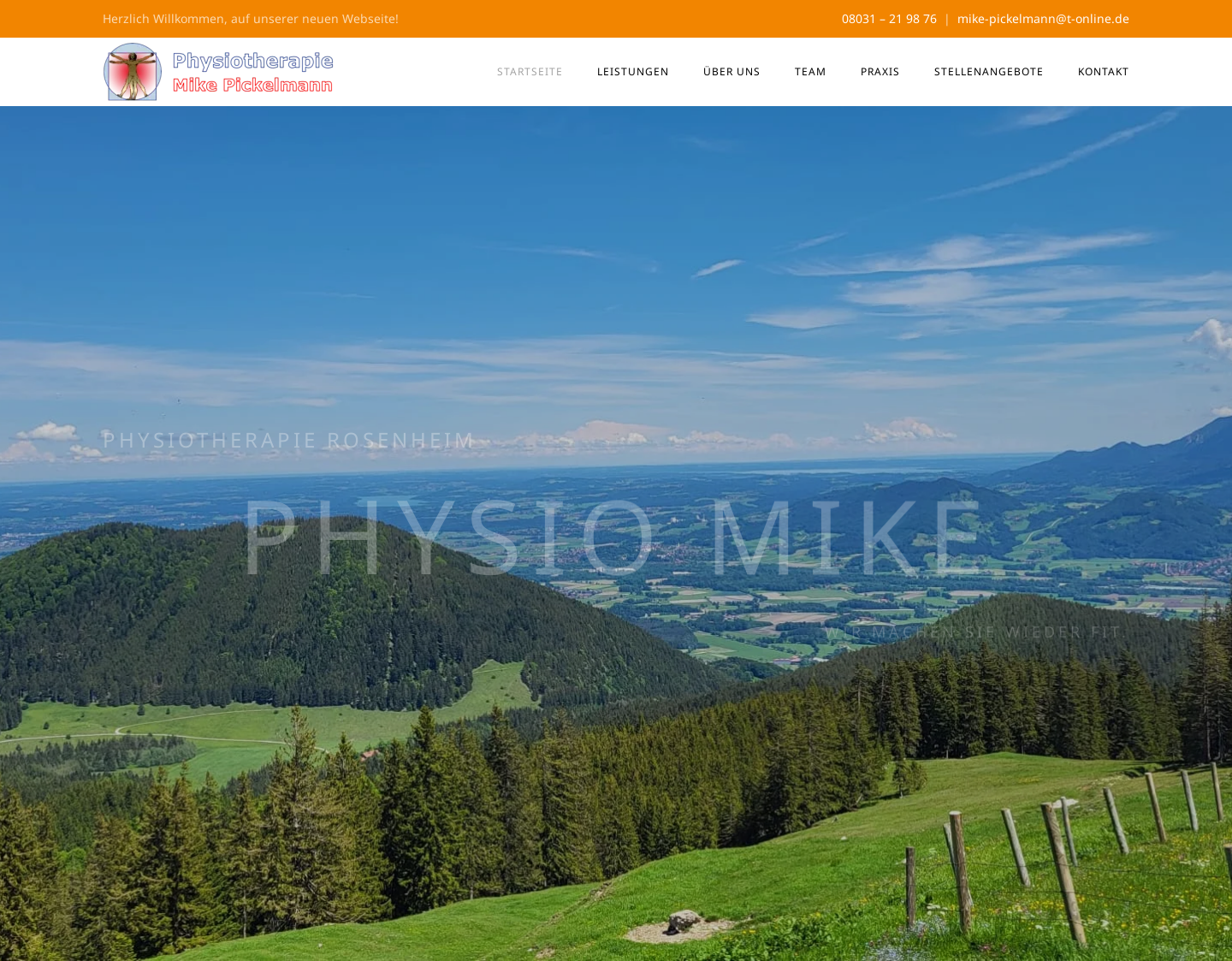Aktuelle Website-Vorschau von Physiotherapie Rosenheim