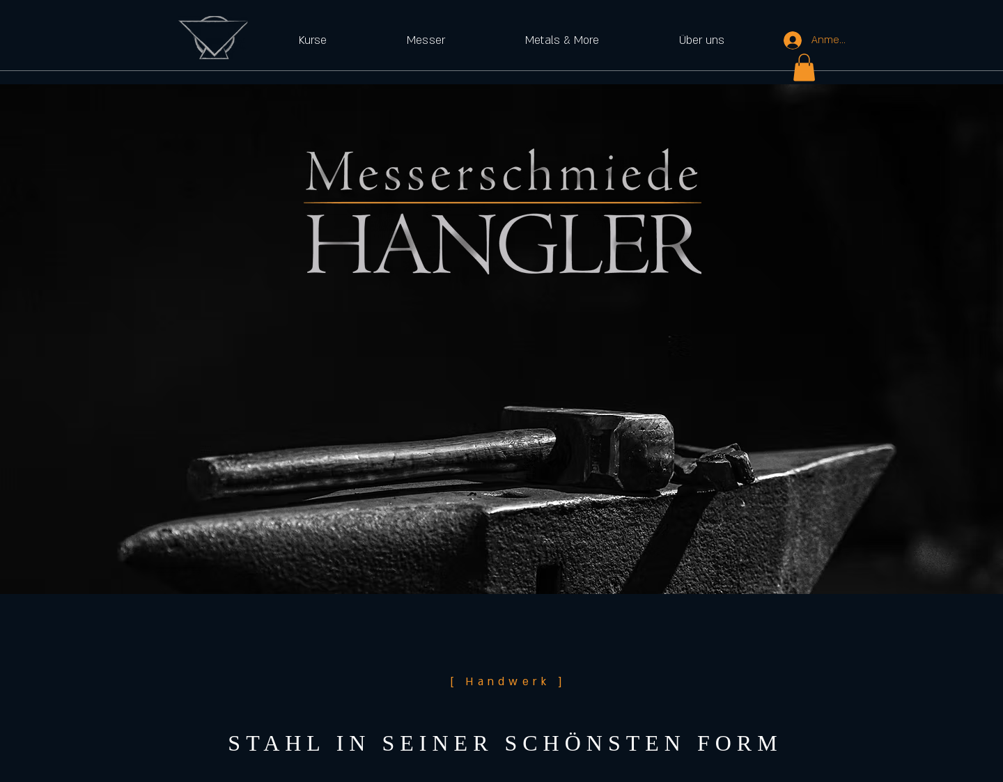 Aktuelle Website-Vorschau von Messerschmiede Hangler