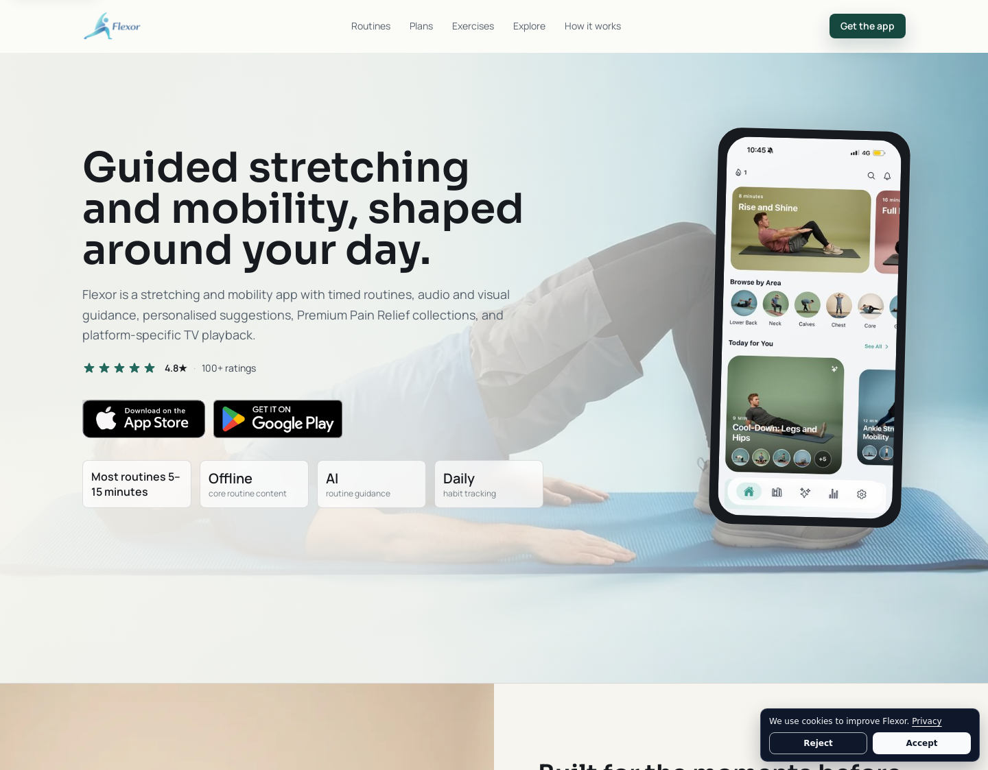 Aktuelle Website-Vorschau von Flexor