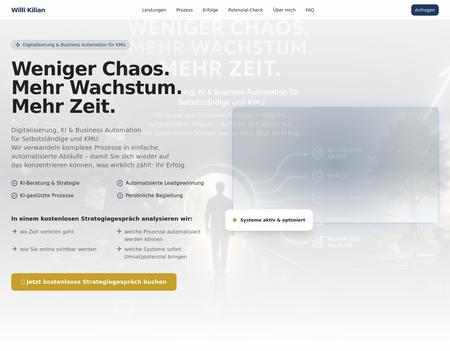 Aktuelle Website-Vorschau von Erfahrung trifft Digitalisierung