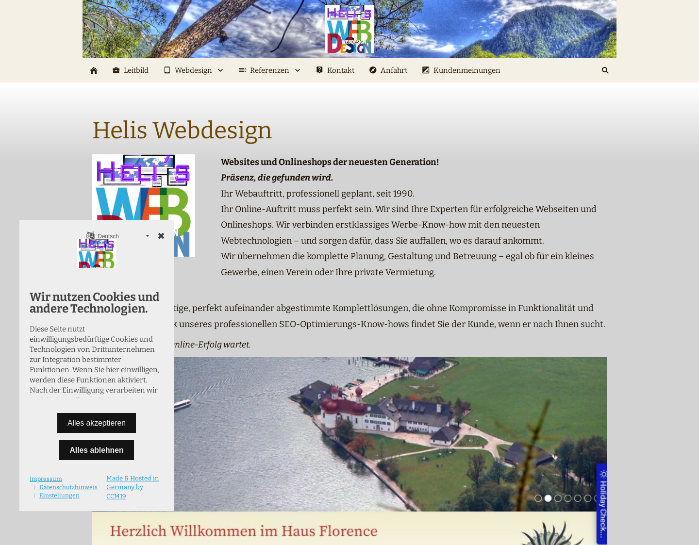Aktuelle Website-Vorschau von Heli´s  Webdesign