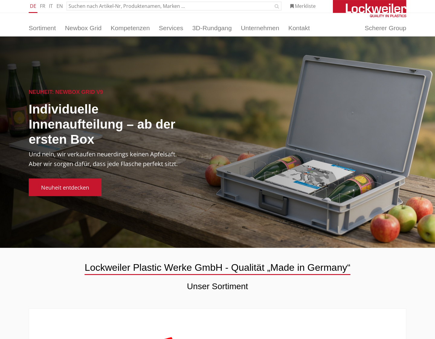 Aktuelle Website-Vorschau von Kunststoffbehälter und mehr
