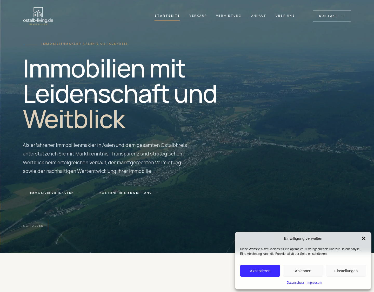 Aktuelle Website-Vorschau von ostalb-living.de Immobilien