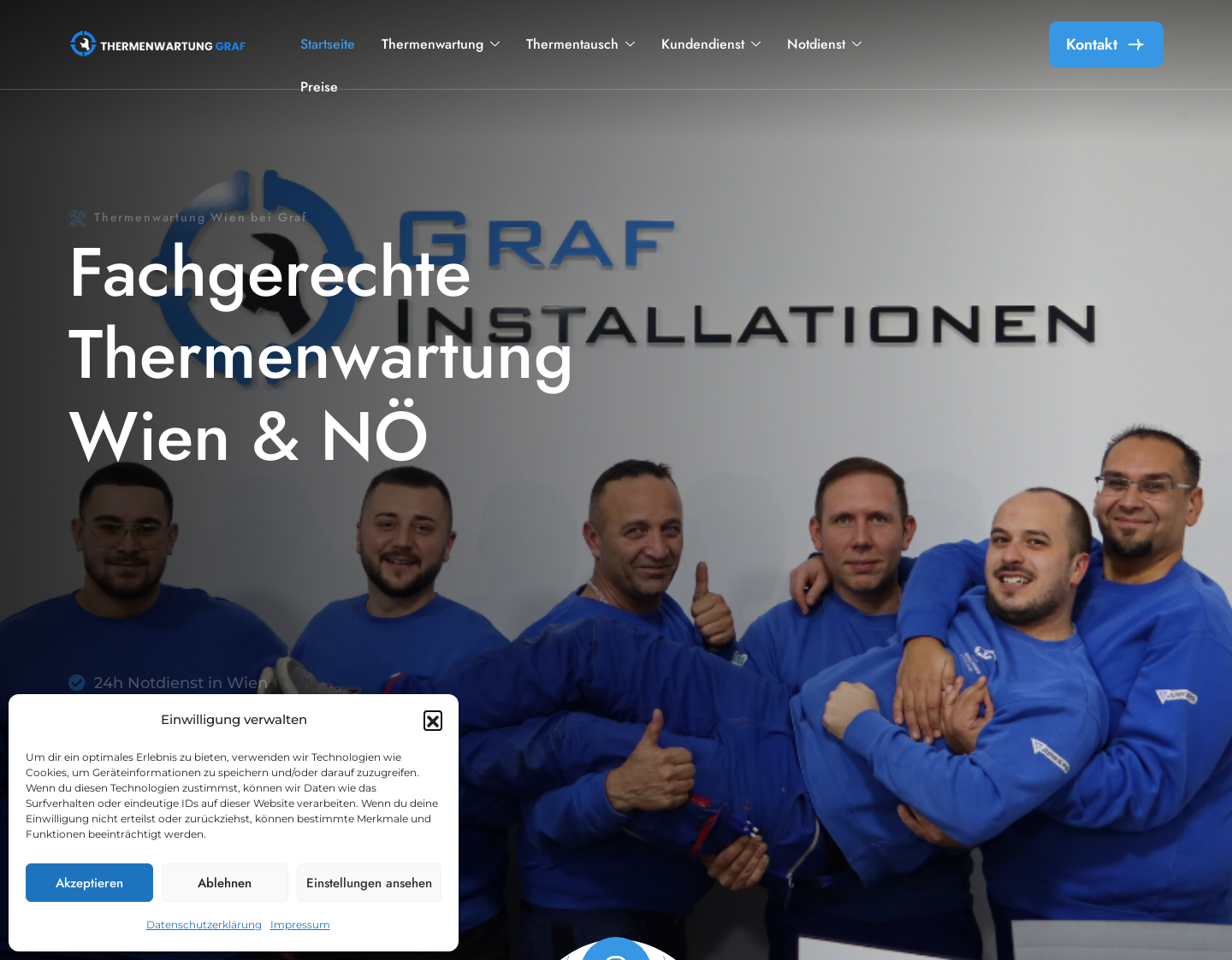 Aktuelle Website-Vorschau von Thermenwartung Graf