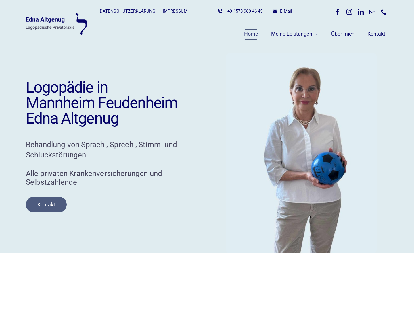 Aktuelle Website-Vorschau von Edna Altgenug - Logopädische Privatpraxis