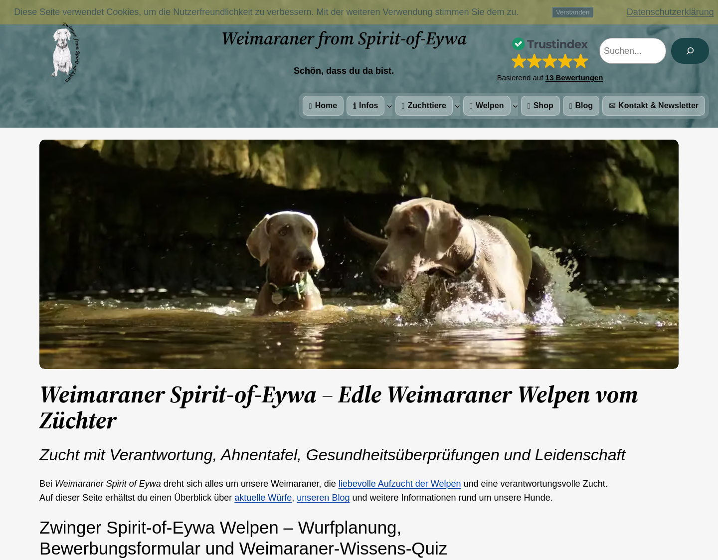 Aktuelle Website-Vorschau von Weimaraner von Spirit-of-Eywa