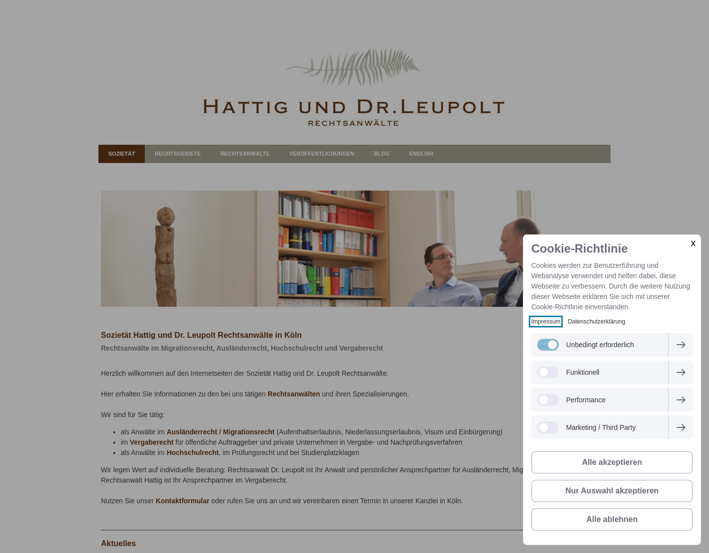 Aktuelle Website-Vorschau von Fachanwalt für Hochschulrecht in Köln