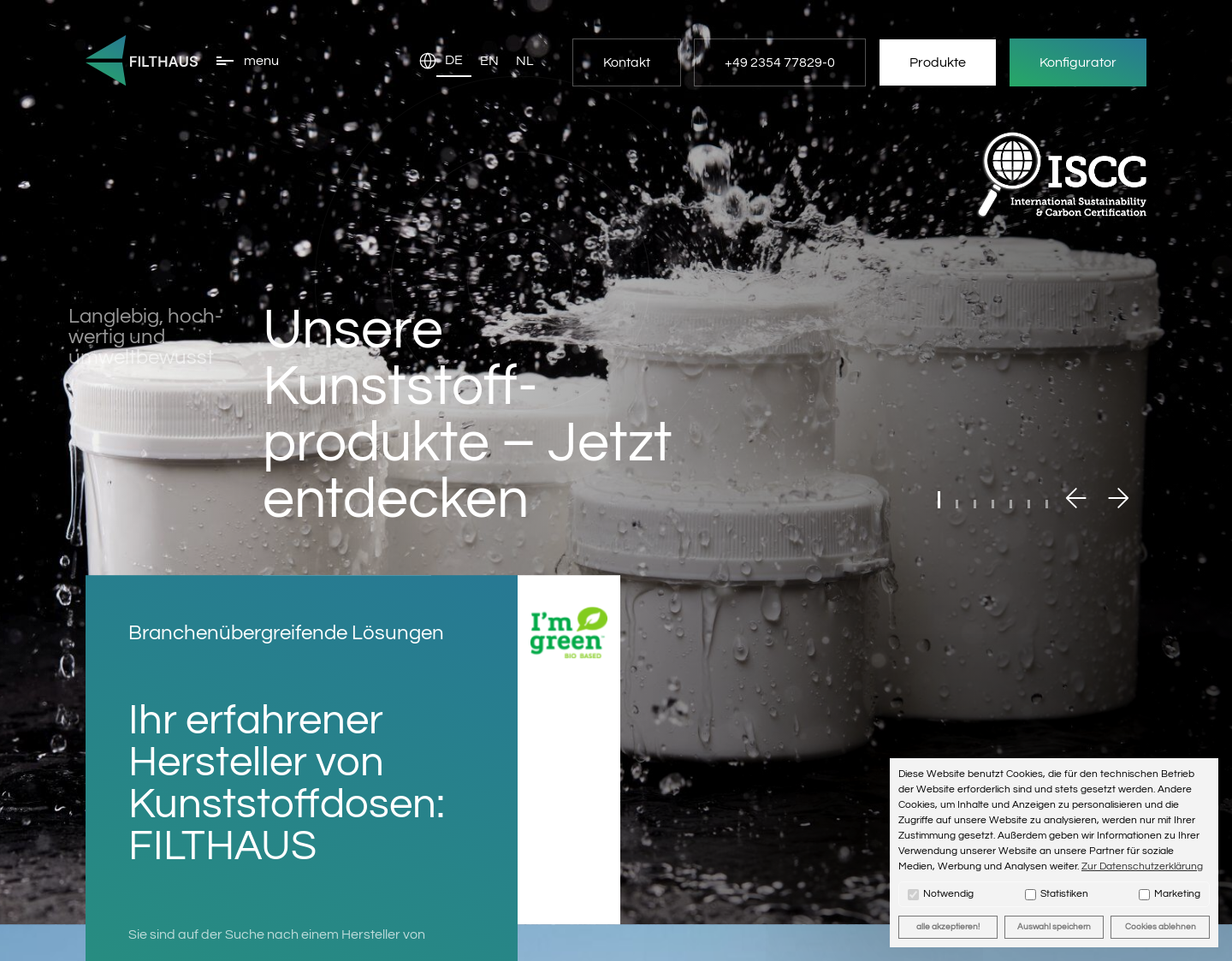 Aktuelle Website-Vorschau von Tiegel,Kunststoffdose,Plastikdose
